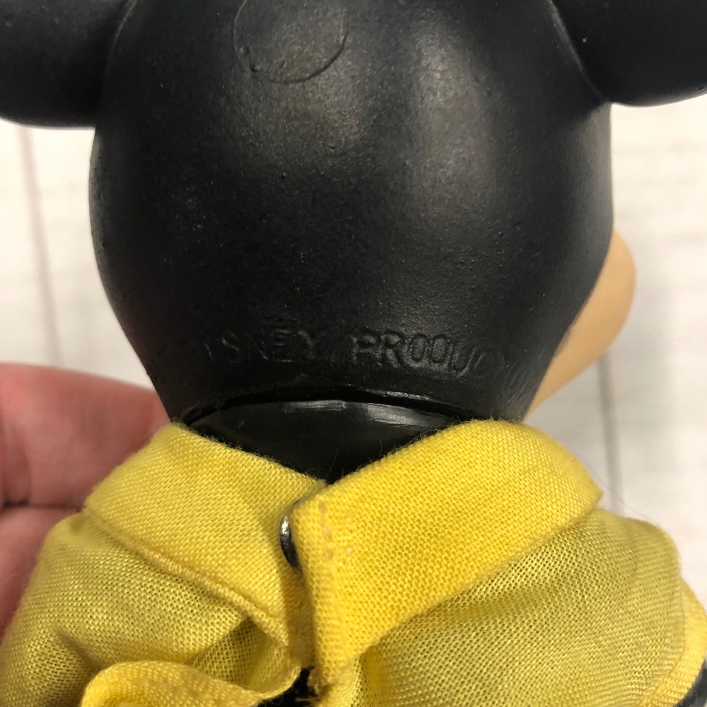 Vintage Dakin Disney Mickey Mouse Vinyl Face Plush Doll Toy Hong Kong - Picture 7 of 8